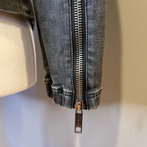 Burberry Black Stone Washed Moto Jacket - Picture 8 of 9